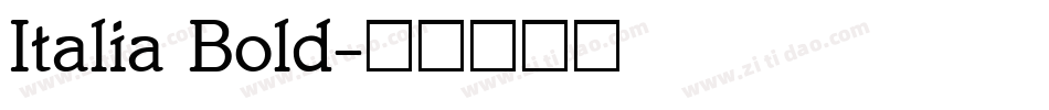 Italia Bold字体转换